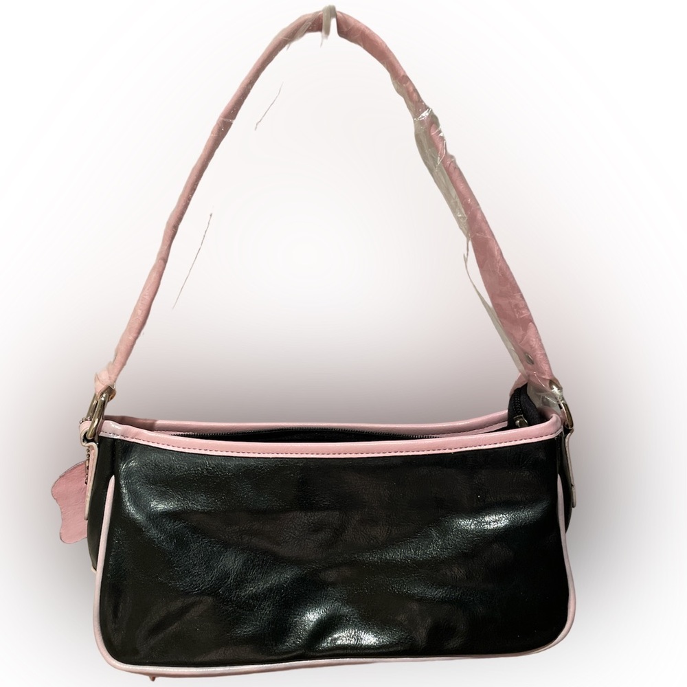 Black and Pink Leather Vintage Purse (Brand New with tags and wrapping)